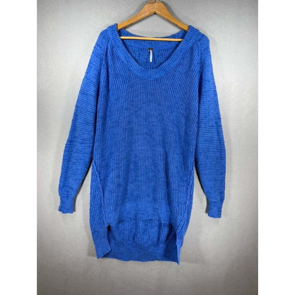 Free People Women Sunday Scoop Oversized Hi-Low Tunic Sweater Sz S Cozy Boho